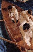 Joaquin Sorolla Canoeing Sweden oil painting artist